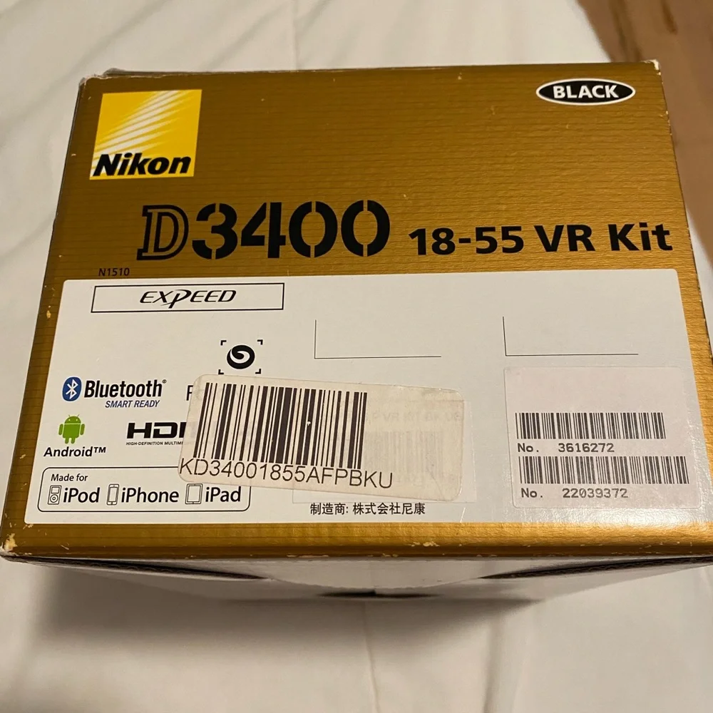 Nikon D3400 Black with 18-55mm Lens